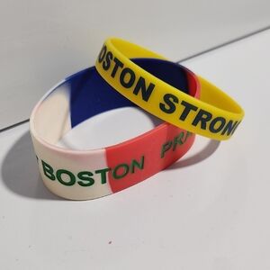 Boston Strong Rubber Wristbands - Yellow, Red, White, Blue